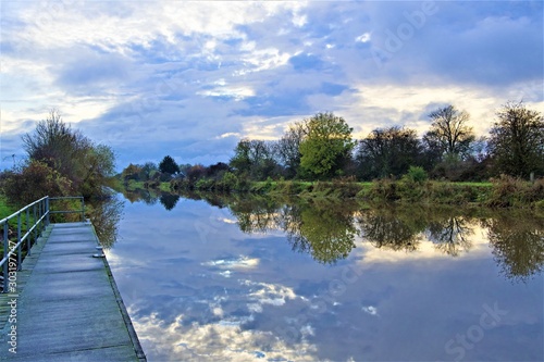 View of Top Lane Canal, Fish Lake, Doncaster, South Yorkshire. photo