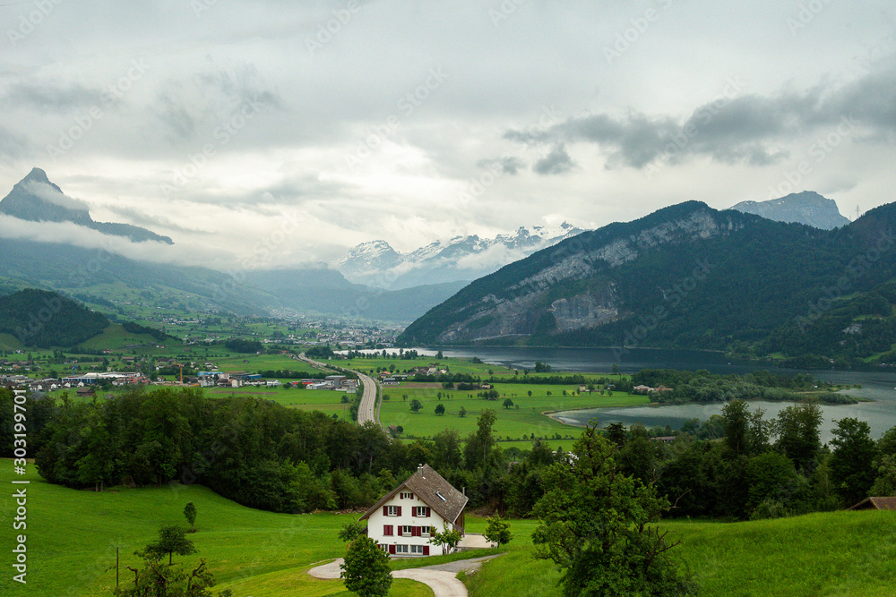 Swiss valley scene