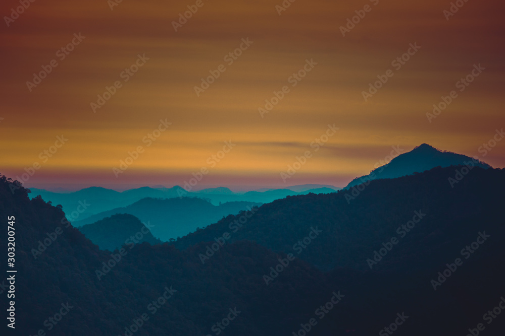 sunset in the mountains of Sri lanka sunset in the mountains of Sri lanka