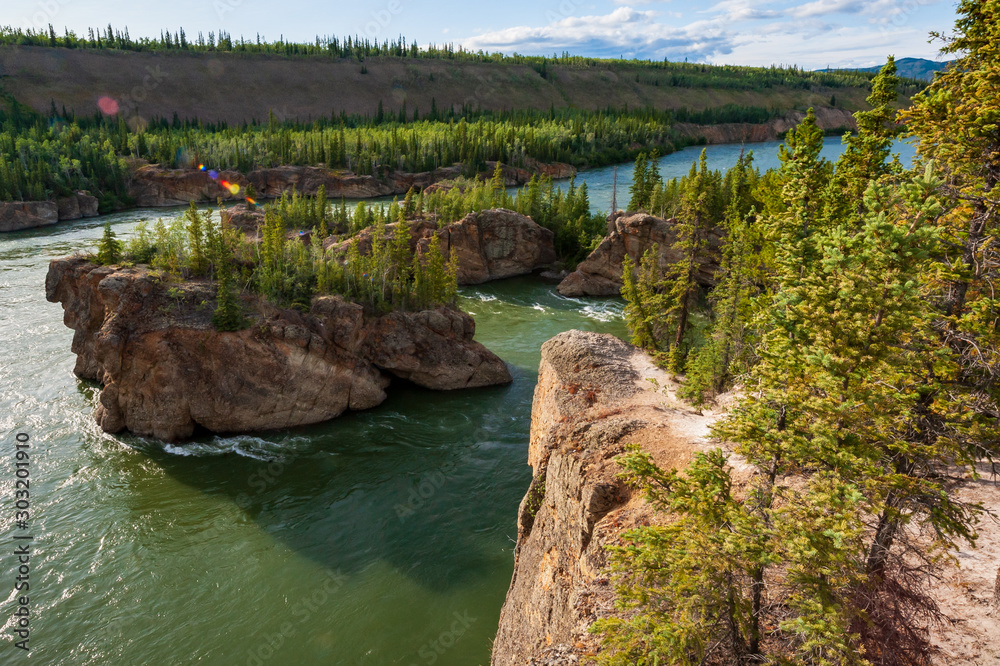 Five Finger Rapids on Yukon river, Yukon, Canada Five Finger Rapids on Yukon river, Yukon, Canada