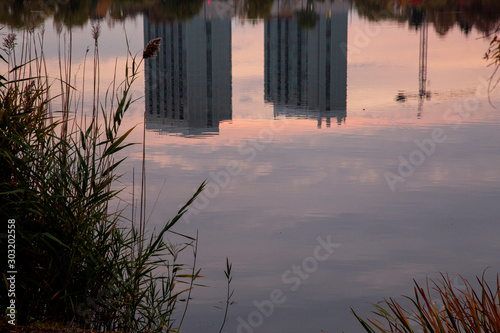 sunset on the lake