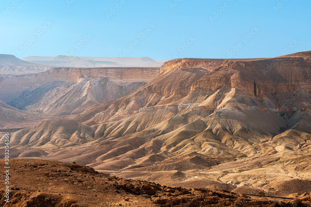 Mountain landscape in Negev desert, Israel. 