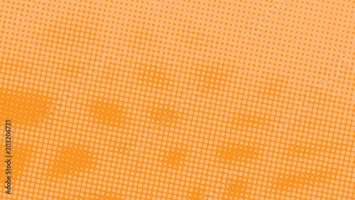 Light orange dotted background in pop art retro style, vector illustration