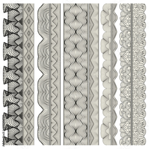 Set of ornamental borders for covers, certificates or diplomas.