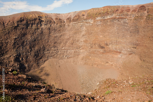 Rock formations of Vesuvio volcano at Naples, Italy
