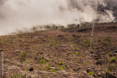 Rock formations of Vesuvio volcano at Naples, Italy