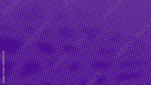 Purple with violet dotted background in retro pop art comic style, vector illustration