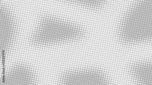 Grey with white dotted background in retro pop art comic style, vector illustration