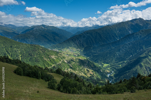 Zuruldi mountains - popular trek in Svaneti, Georgia.  photo