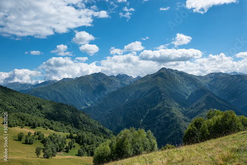 Zuruldi mountains - popular trek in Svaneti, Georgia.  photo