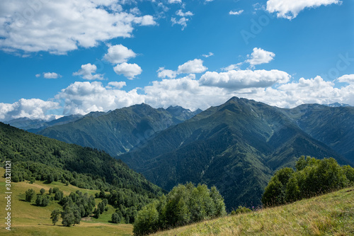 Zuruldi mountains - popular trek in Svaneti, Georgia. 