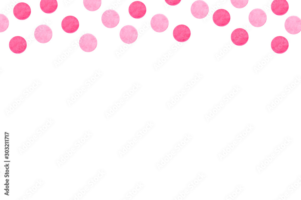 Pink decoration confetti isolated on white background Pink decoration confetti isolated on white background