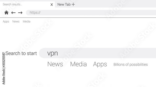 Typing vpn into an web page internet search engine