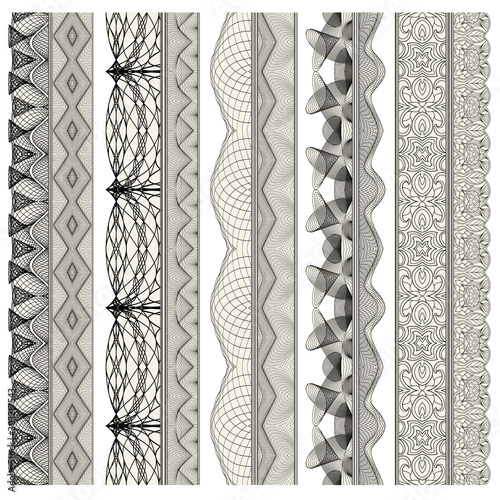 Set of ornamental borders for covers, certificates or diplomas.