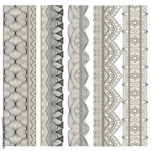 Set of ornamental borders for covers, certificates or diplomas.