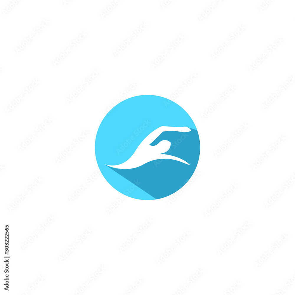 Swimmer logo template. Swimming vector design. Swim illustration Swimmer logo template. Swimming vector design. Swim illustration
