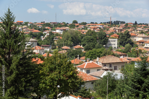 Panorama of historic town of Kalofer, Bulgaria photo