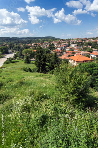 Panorama of historic town of Kalofer, Bulgaria