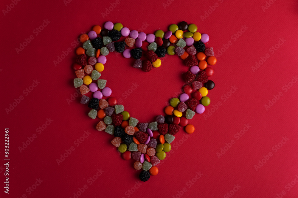 heart shaped candies for valentines day
