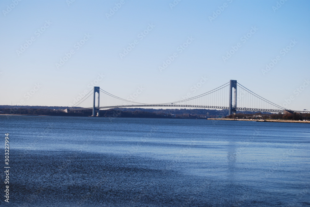verrazano narrows bridge connecting Brooklyn to Staten Island in New York