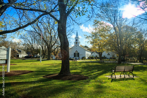 Canvas Print Dennis Union Church in Dennis, Massachusetts on Cape Cod.