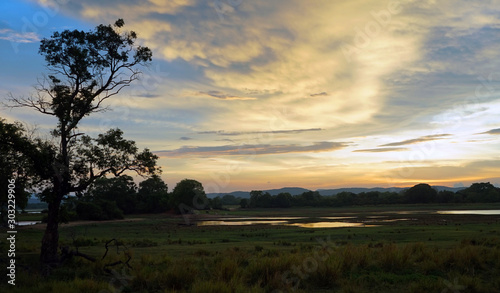 Sunset over Bendiwewa Lake in Polonnaruwa, Sri Lanka © Gregory
