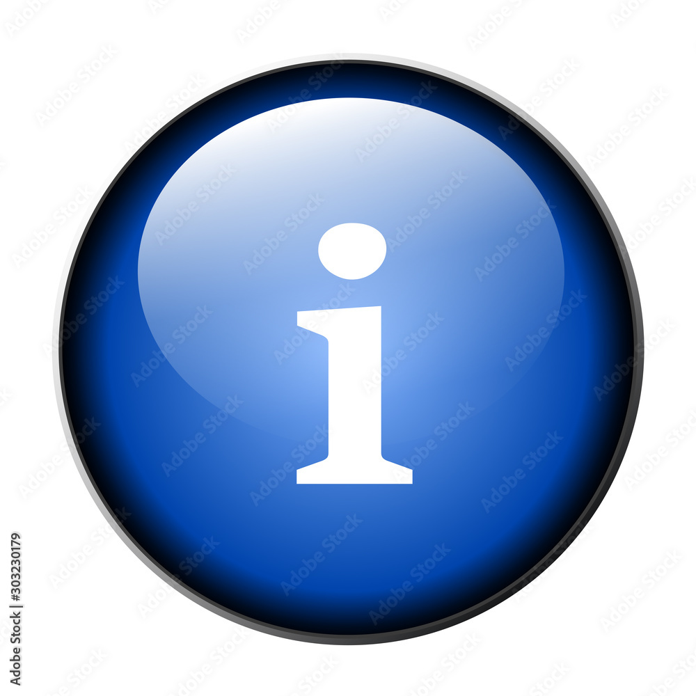 blue information button 