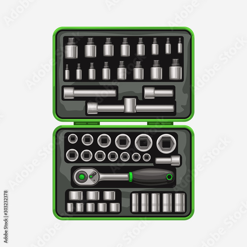 socket spanner in tool box