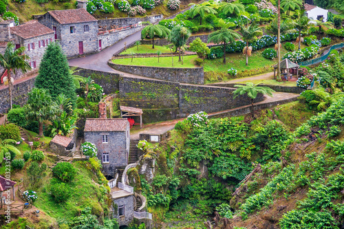 Nature Reserve park Parque Natural da Ribeira dos Caldeiroes, Sao Miguel island, Azores, Portugal