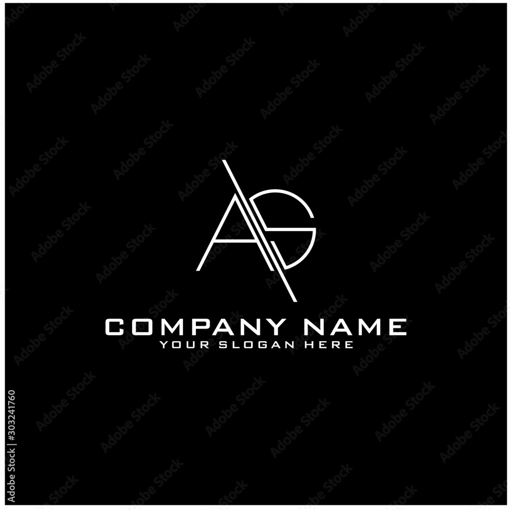 Letter AS logo icon design template elements Letter AS logo icon design template elements