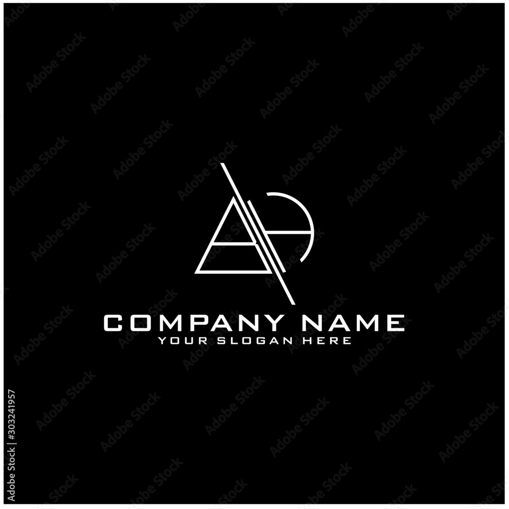 Letter BH logo icon design template elements