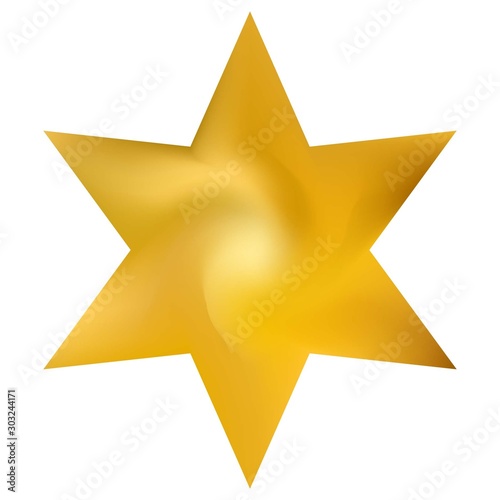 Chromatic background in the form of hexagram.