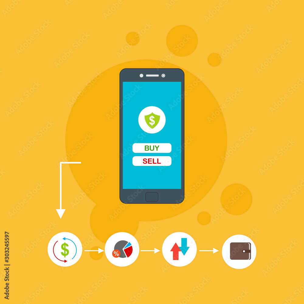 Concept Online and mobile payments for web page, social media, documents, cards, posters. Vector illustration Concept Online and mobile payments for web page, social media, documents, cards, posters. Vector illustration