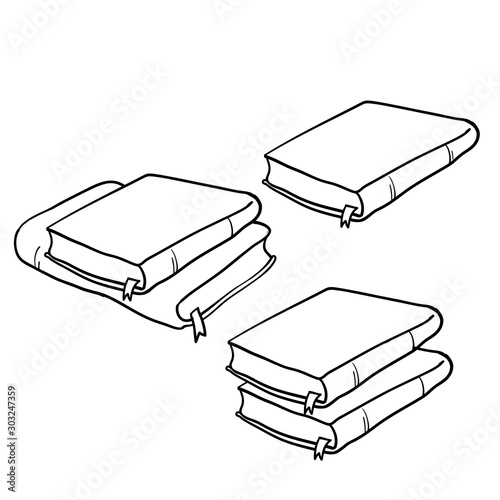 Stack of books sketch.hand Drawings engrave pile of old vintage dictionary and study research book vector doodle education stacked library literature illustration with cartoon doodle style