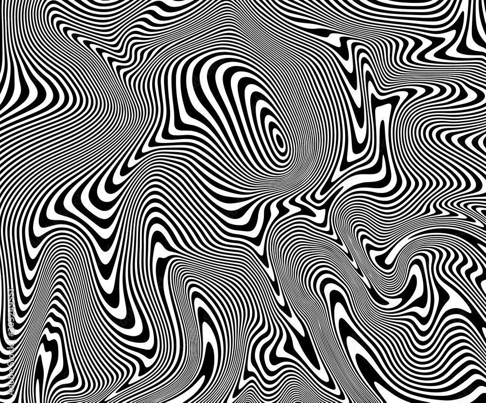 Abstract wavy background. Marble monochrome texture. Vector, EPS 10