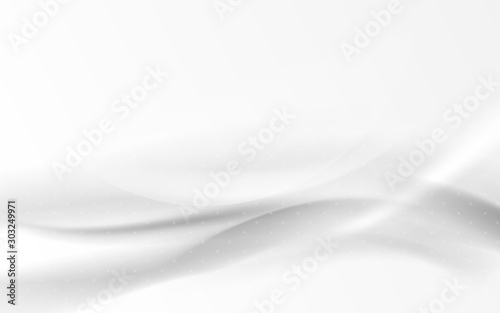 Abstract modern futuristic white wavy with blurred light curved lines background © pickup