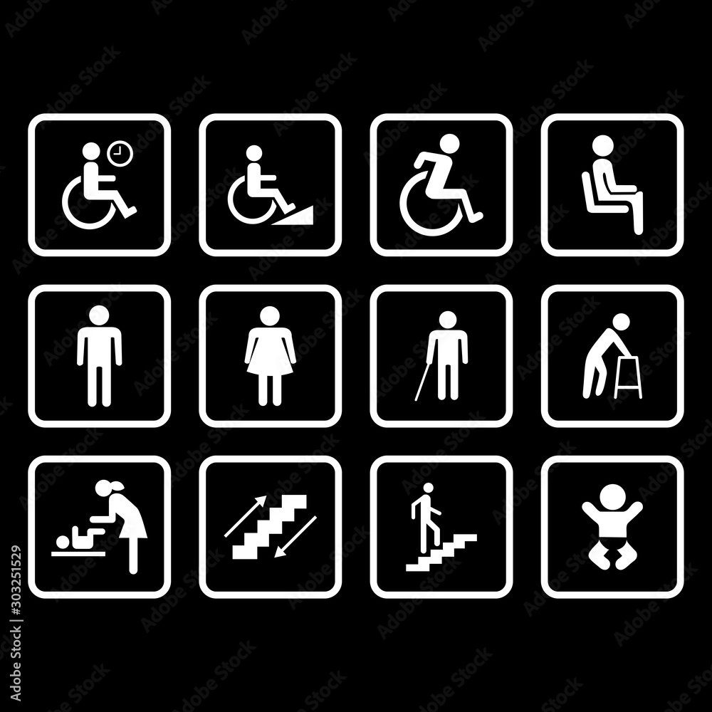 design vector public people facilities icon symbol accessibility design vector public people facilities icon symbol accessibility
