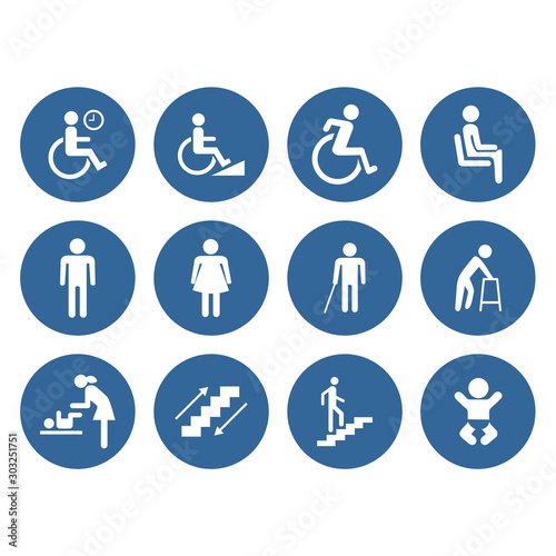 design vector public people facilities icon symbol accessibility
