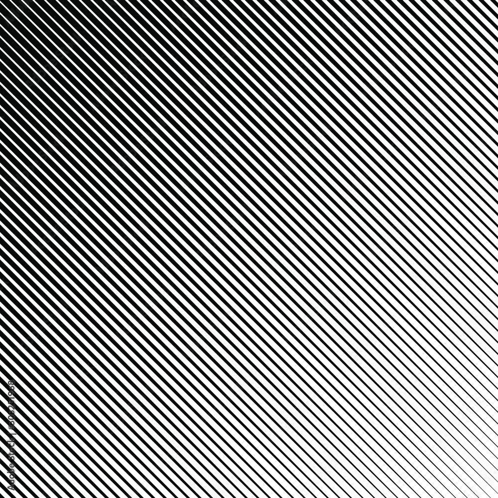 Black oblique triangle stripes. Diagonal shape. Monochrome background. Design element for prints, web, template and textile pattern - obrazy, fototapety, plakaty 