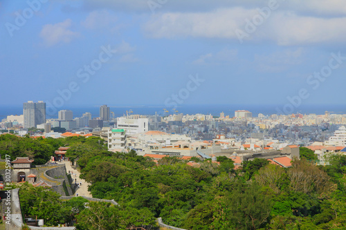  City View of Naha from Shuri Castle, Okinawa, Japan