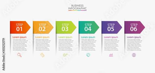 Business data visualization. timeline infographic icons designed for abstract background template milestone element modern diagram process technology digital marketing data presentation chart Vector