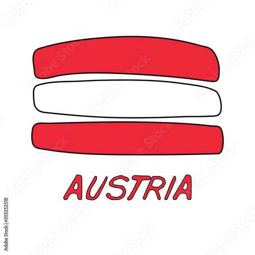  Isolated Austrian national flag - Eps10 vector graphics and illustration