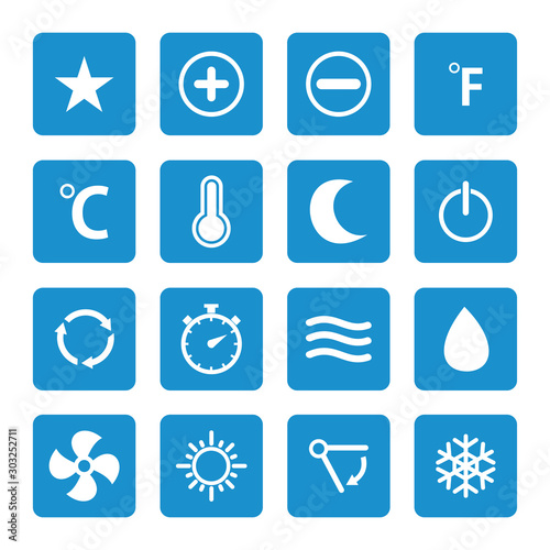 ventilations air conditioning button icon vector design symbol
