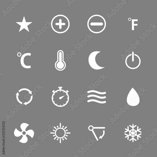 ventilations air conditioning button icon vector design symbol photo