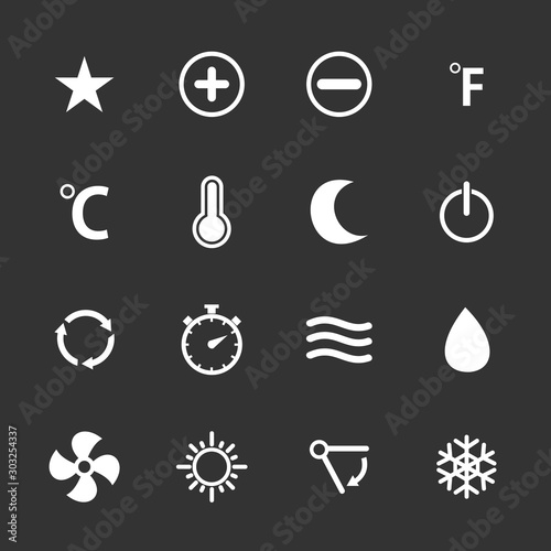 ventilations air conditioning button icon vector design symbol photo