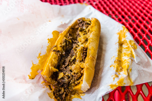 Philly Cheesesteak with onions and peppers