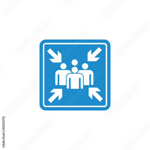 evacuations sign icon vector design symbol