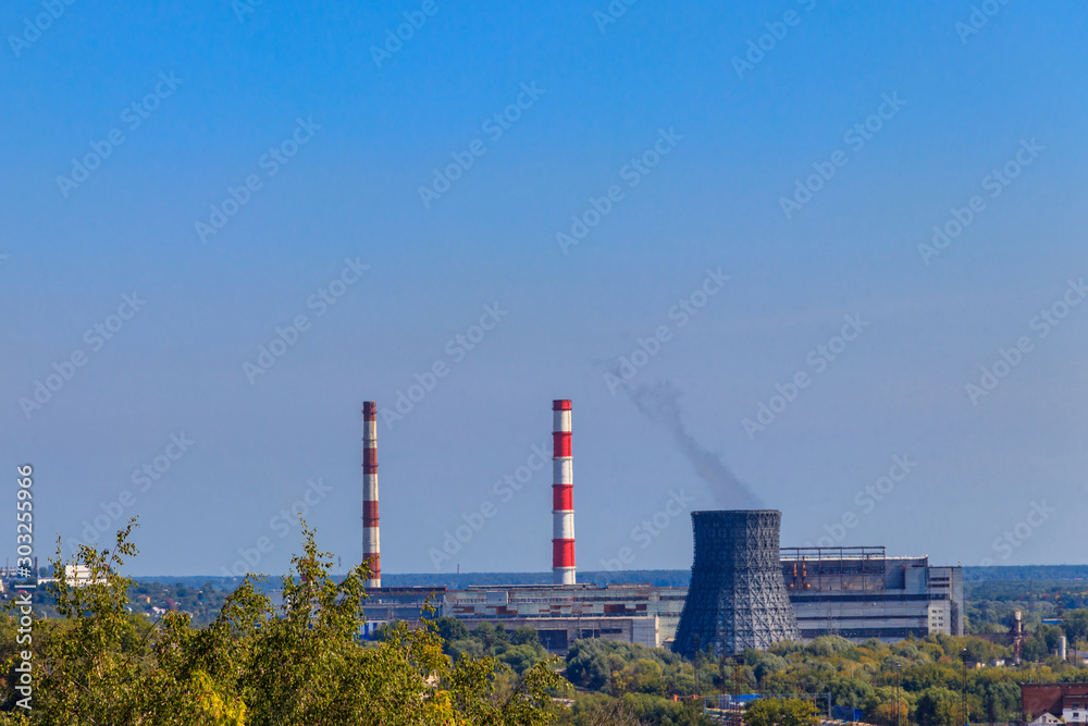 View of thermal power station in Vladimir, Russia