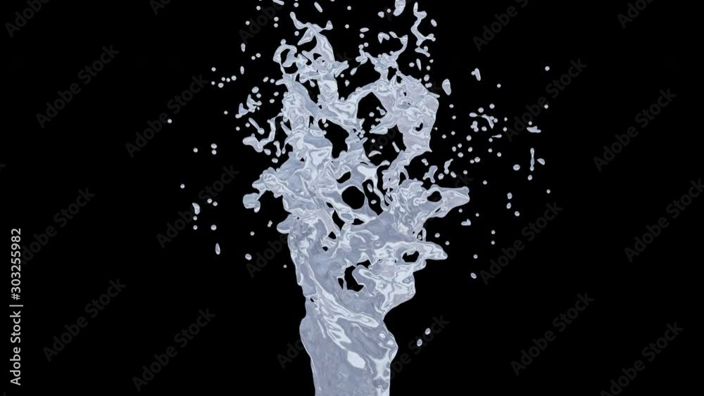 Slow motion Animation of Nature water bottle splash , Liquid swirling ...