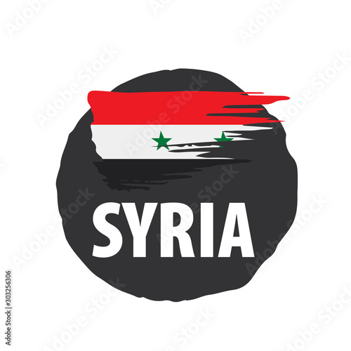 Syria flag, vector illustration on a white background